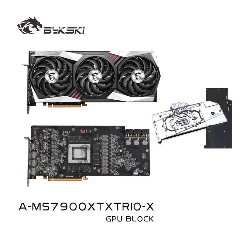 Amd Vga Rx 7900 Xtx - Bykski A-MS7900XTXTRIO-X Blocco acqua da utilizzare