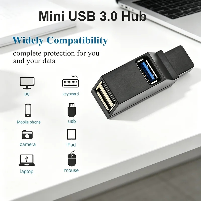 Laptop Accessories Hub - Hub USB 3.0 2.0 Rotante a