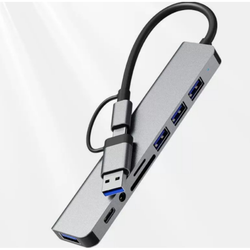 Laptop Accessories Hub - Hub USB-C 8-in-1 Multifunzione a Doppia