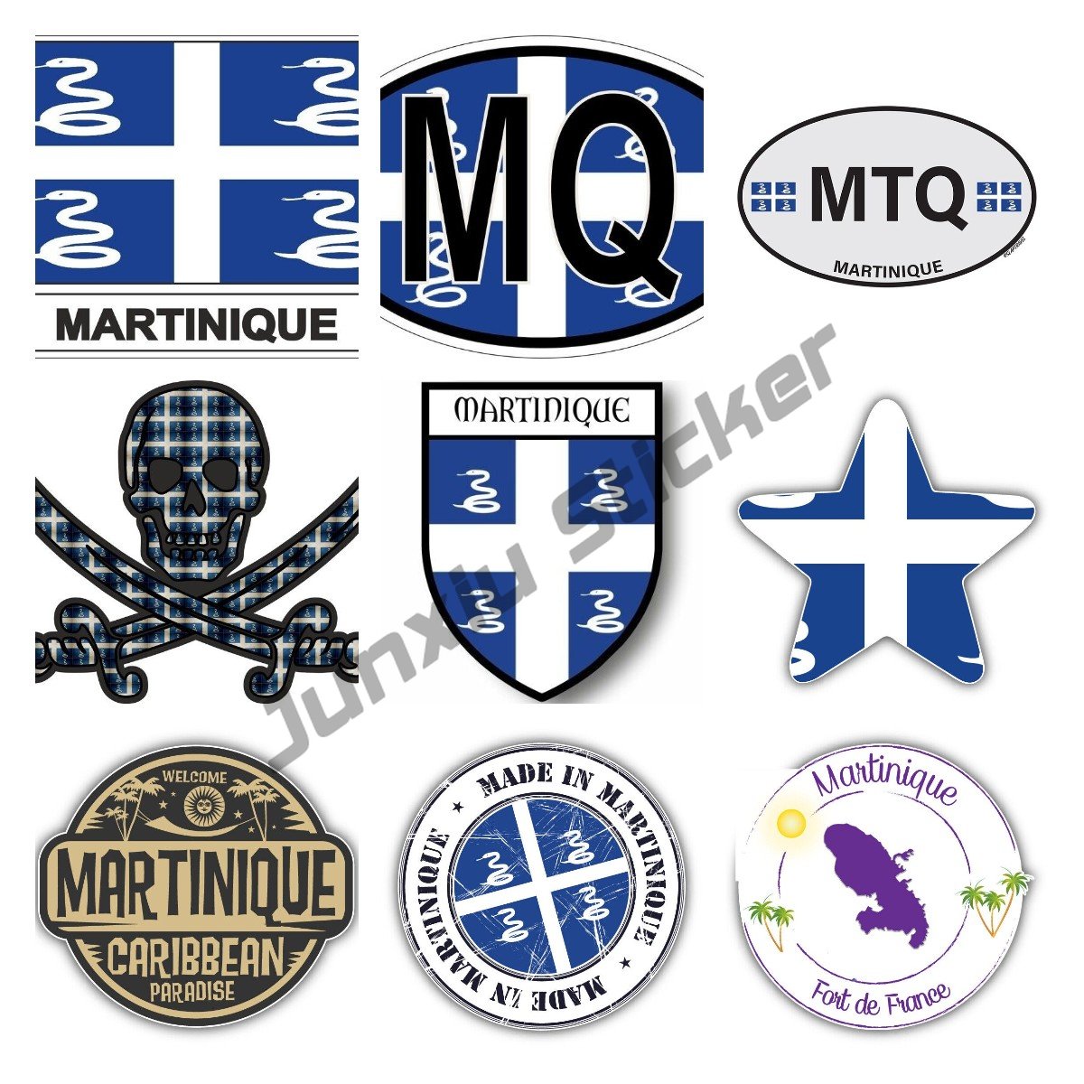 Laptop Accessories World - Martinique Francobolli di Francoforte Adesivo per