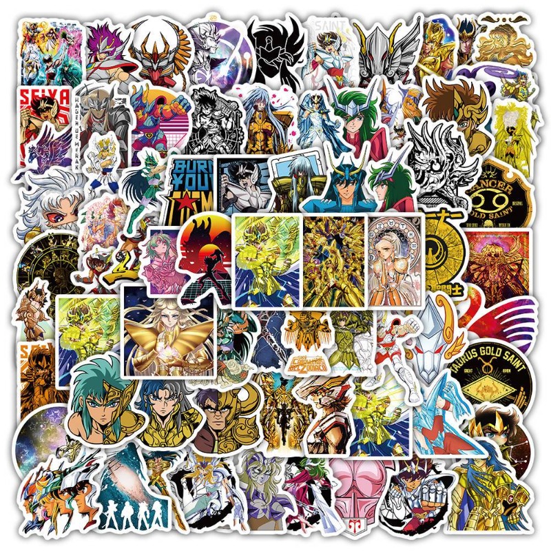 Laptop Original Accessories - 101 Pezzi Adesivi Anime Saint Seiya,