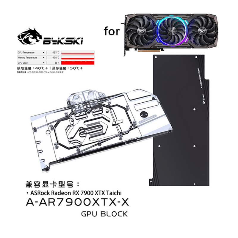 Amd Vga Rx 7900 Xtx - Bykski Water Block Utilizzare per ASRock