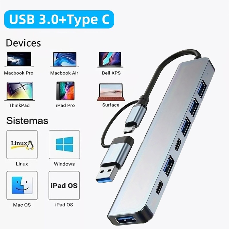 Laptop Accessories Hub - Hub USB 3.0 2 in 1