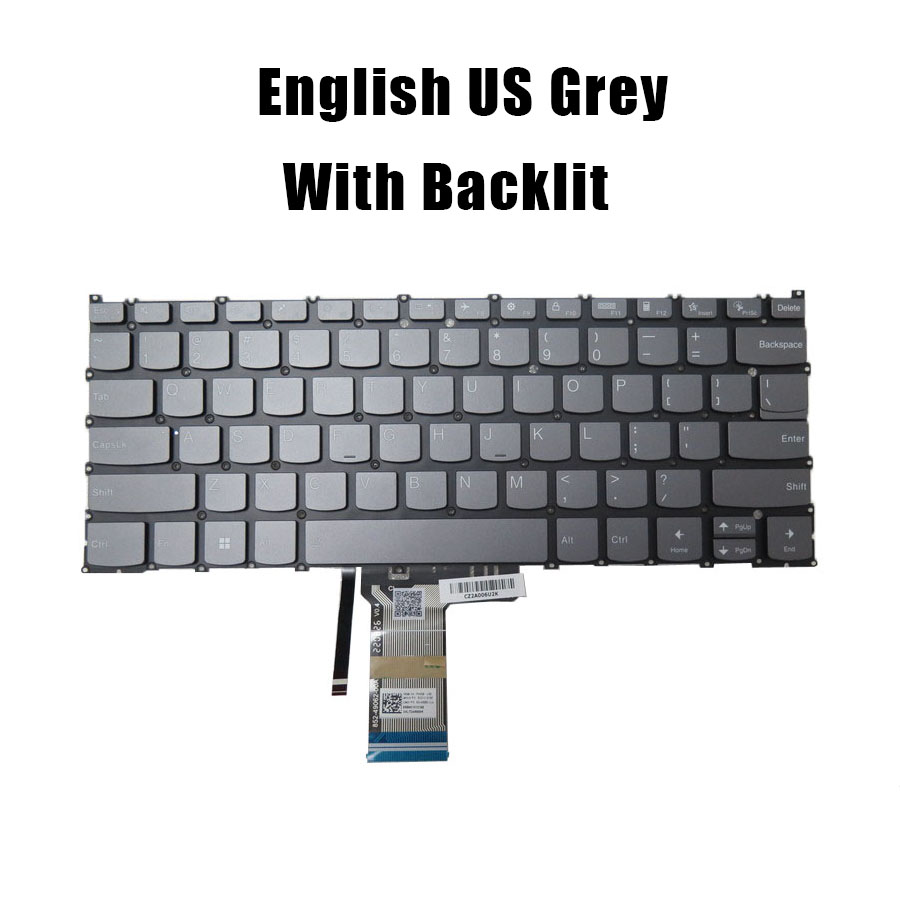 Yoga Laptop Accessories - Tastiera per laptop grigio/blu US/SW per