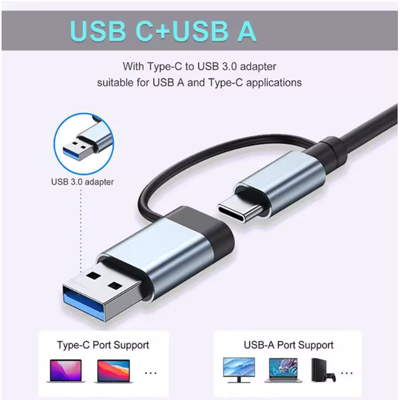 Hub USB A e C a 7 Porte, Conce - Laptop Accessories Hub recensione e prezzo