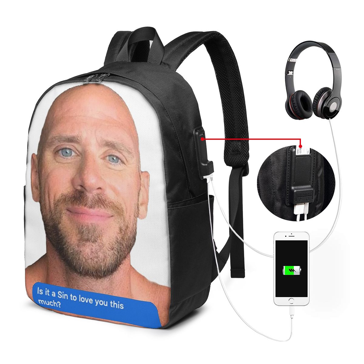 Zaino Johnny Sins Flirty Text  - Laptop Original Accessories recensione e prezzo