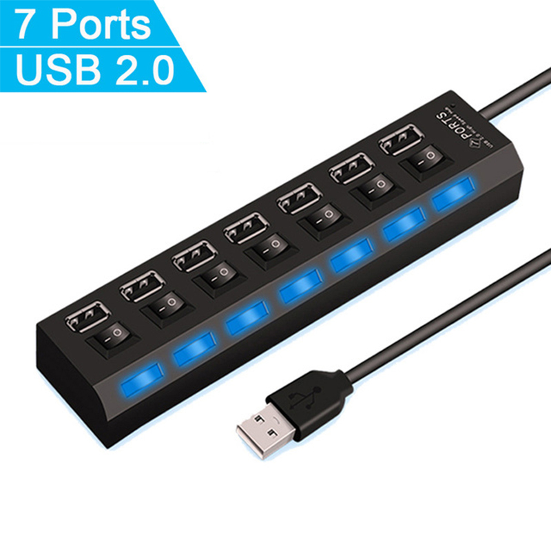 Splitter hub USB 2.0 a 7 porte - Laptop Accessories Hub recensione e prezzo